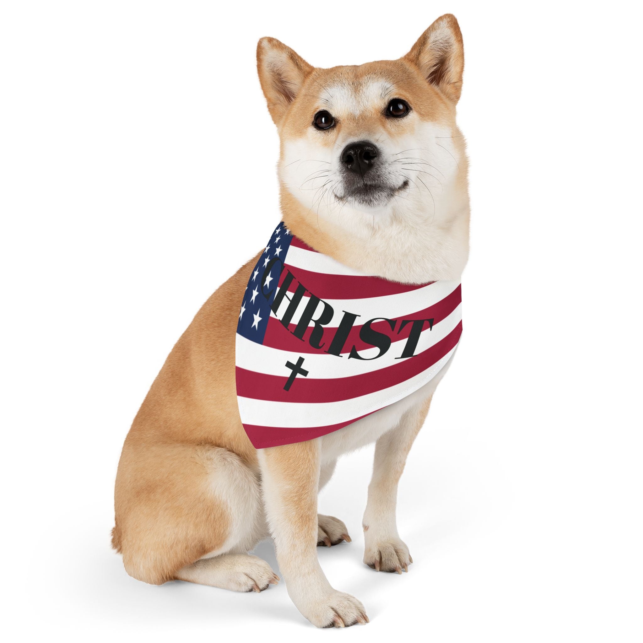 Patriotic Christian Pet Bandana Collar