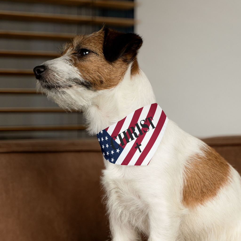 Patriotic Christian Pet Bandana Collar