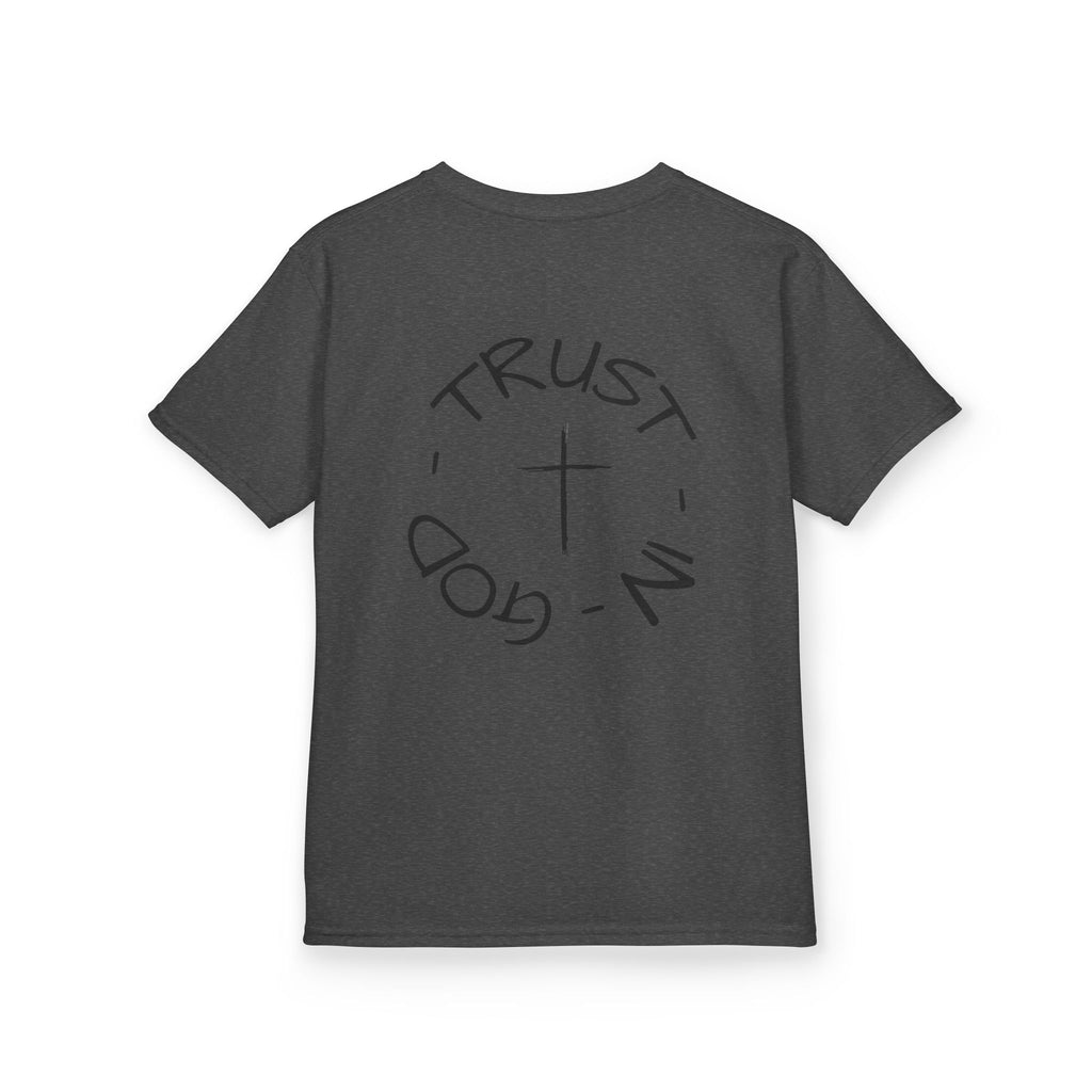 Kids Christian Faith T-Shirt — "Trust in God" Cross Tee