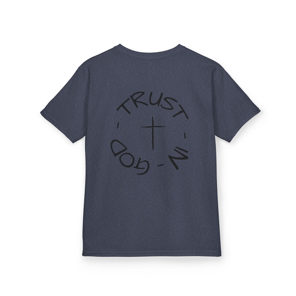 Kids Christian Faith T-Shirt — "Trust in God" Cross Tee