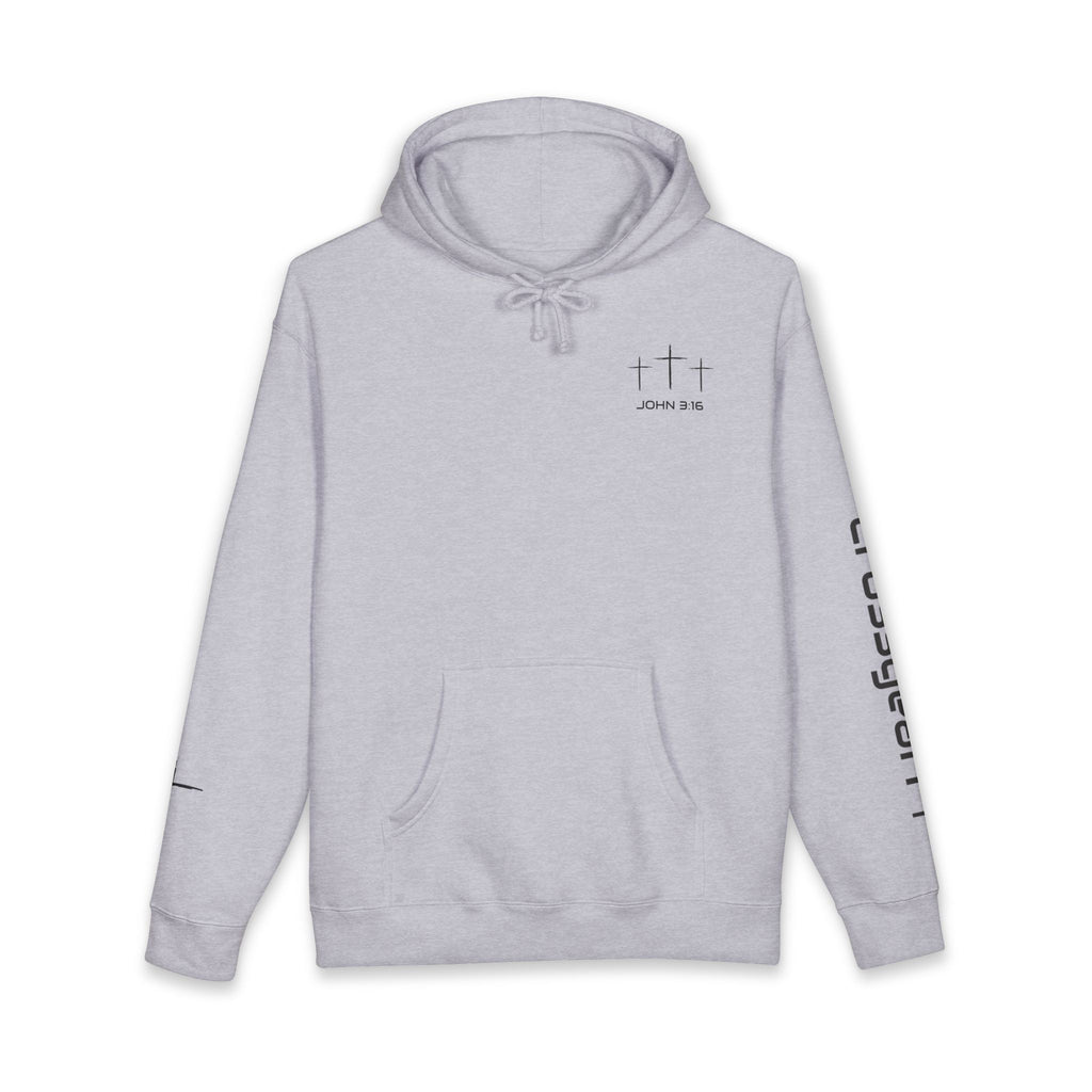 Trust in God Hoodie — Christian Cross Pullover (John 3:16)