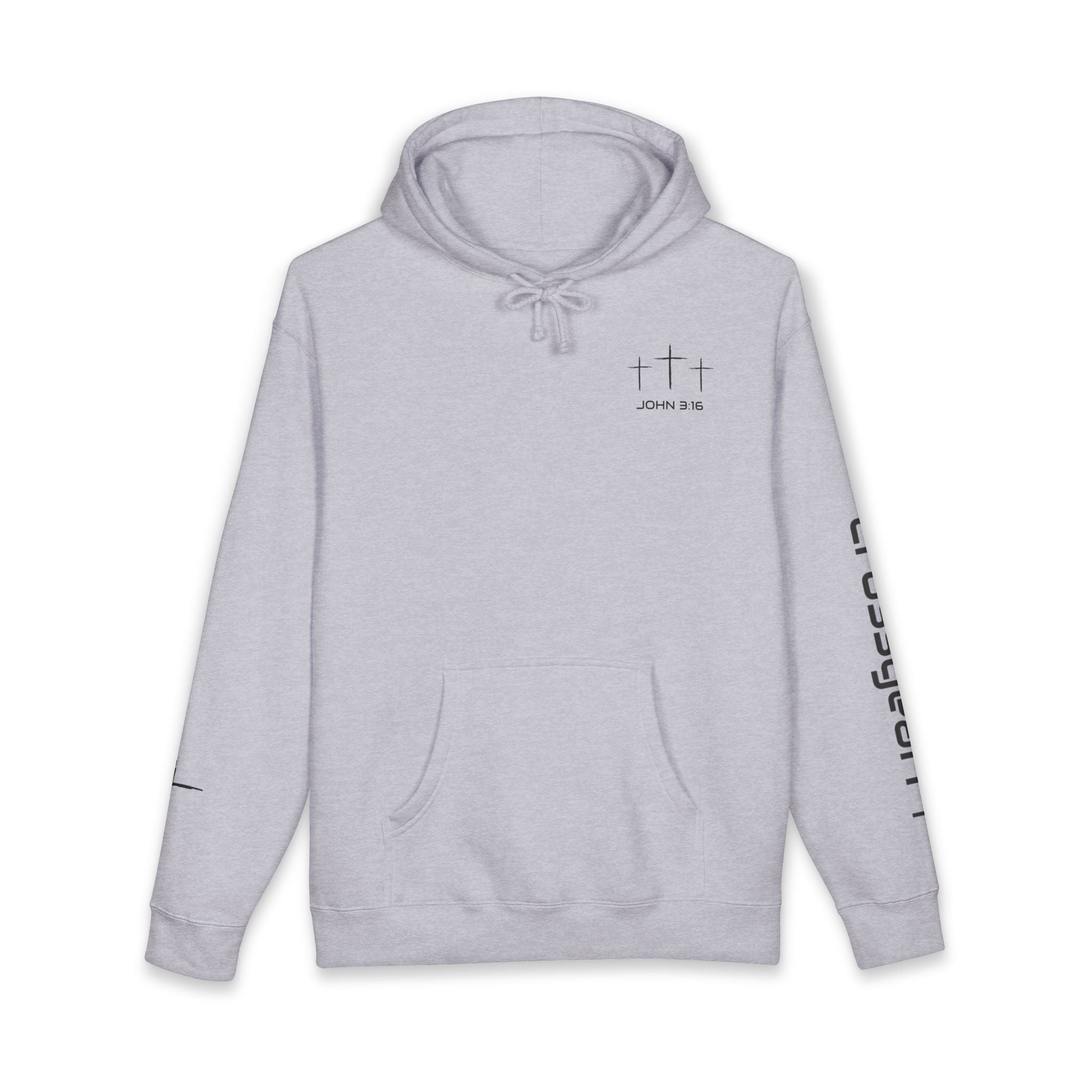 Trust in God Hoodie — Christian Cross Pullover (John 3:16)