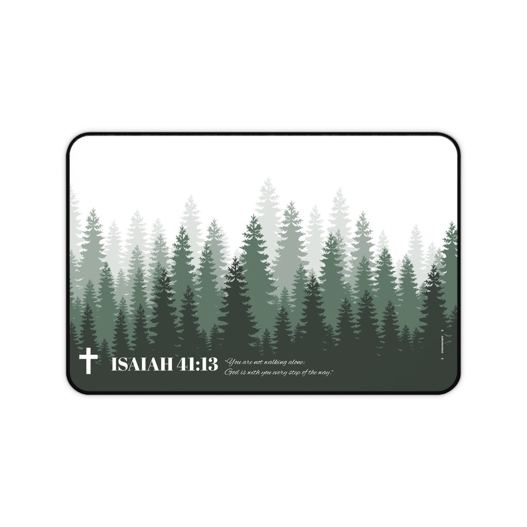 Isaiah 41:13 Forest Desk Mat