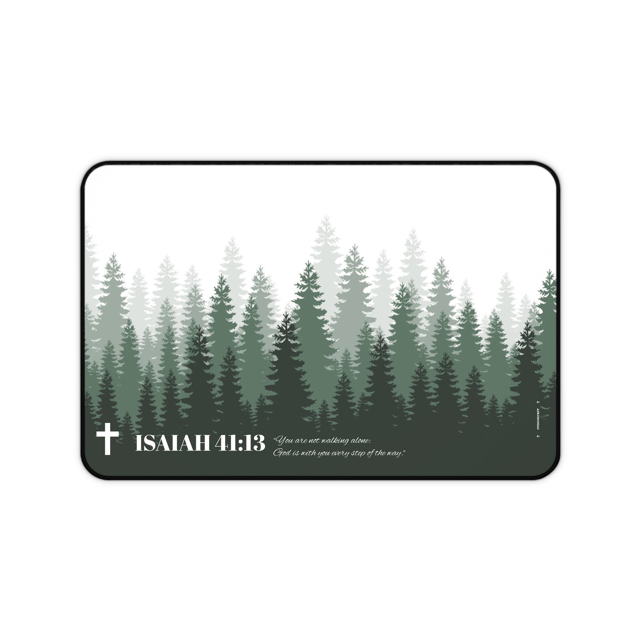 Isaiah 41:13 Forest Desk Mat