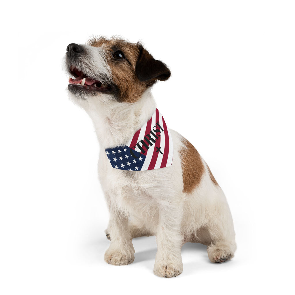 Patriotic Christian Pet Bandana Collar