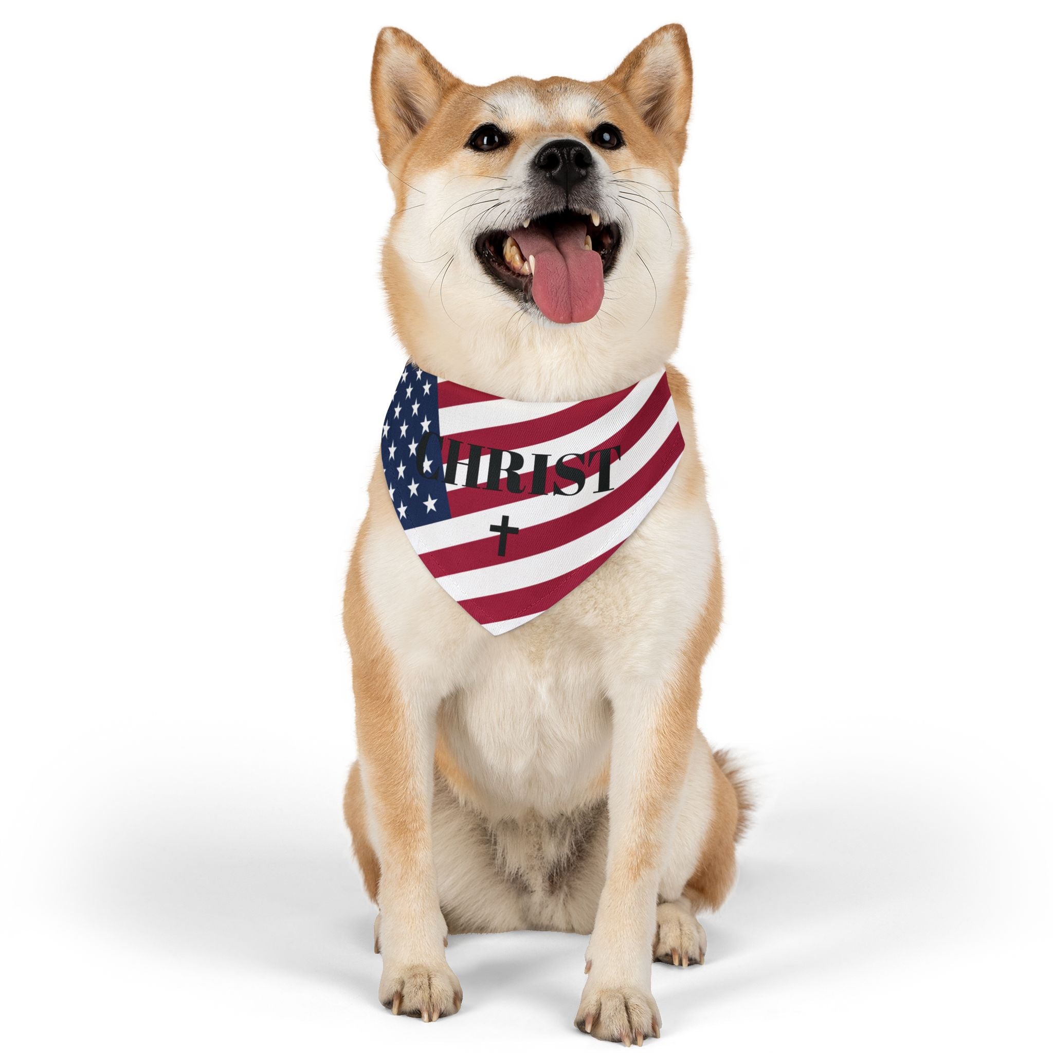 Patriotic Christian Pet Bandana Collar