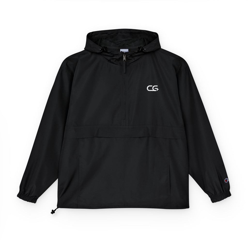 Black Packable Anorak Jacket