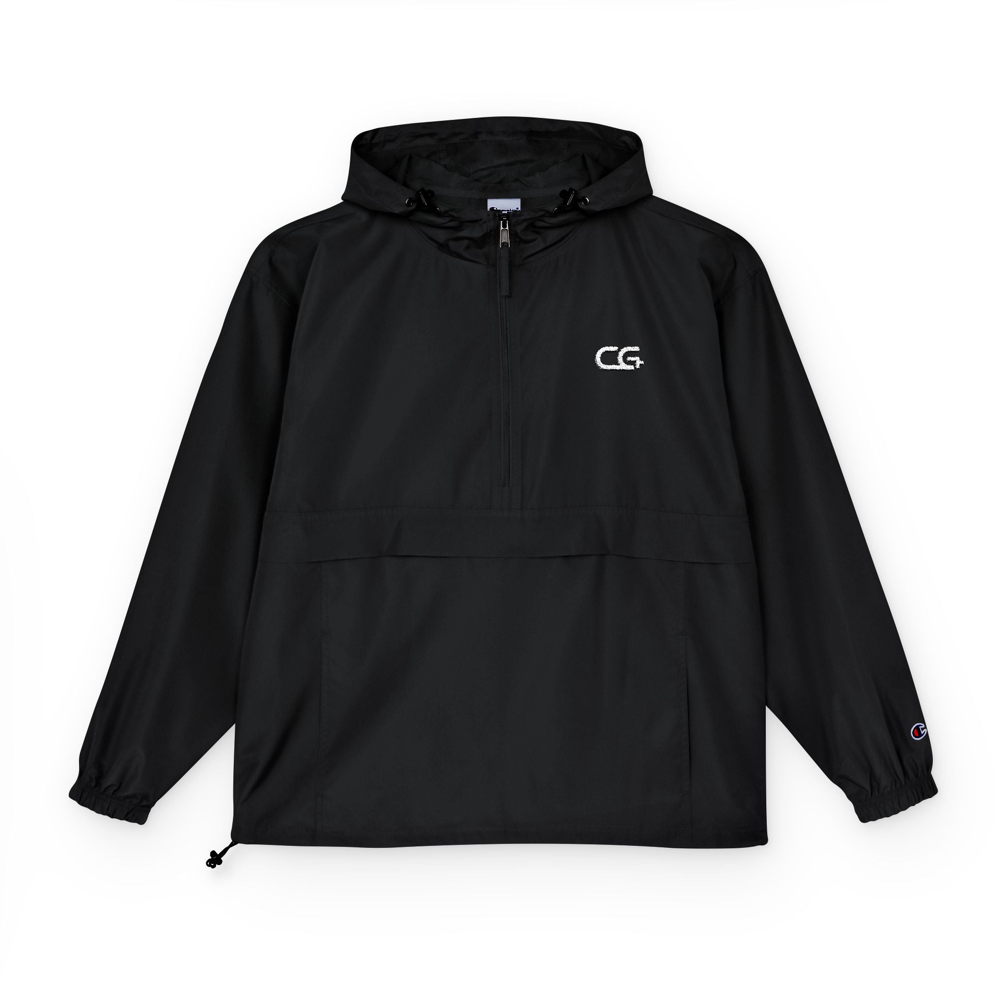 Black Packable Anorak Jacket