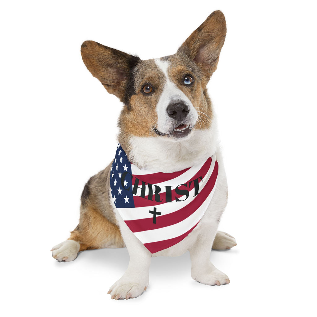 Patriotic Christian Pet Bandana Collar