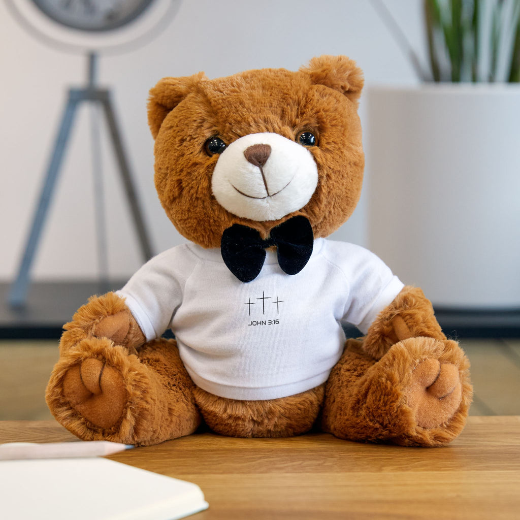 Teddy Bear T‑Shirt | Plush Gift for Baptism & Easter