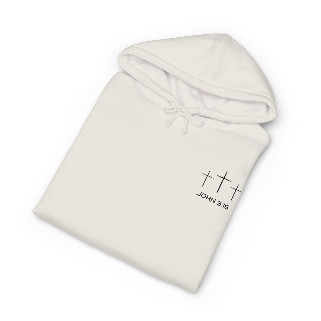 Trust in God Hoodie — Christian Cross Pullover (John 3:16)