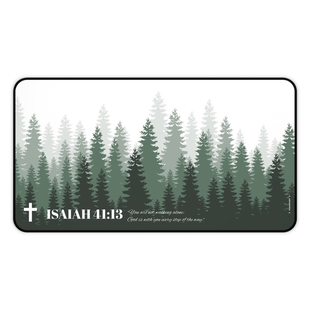 Isaiah 41:13 Forest Desk Mat