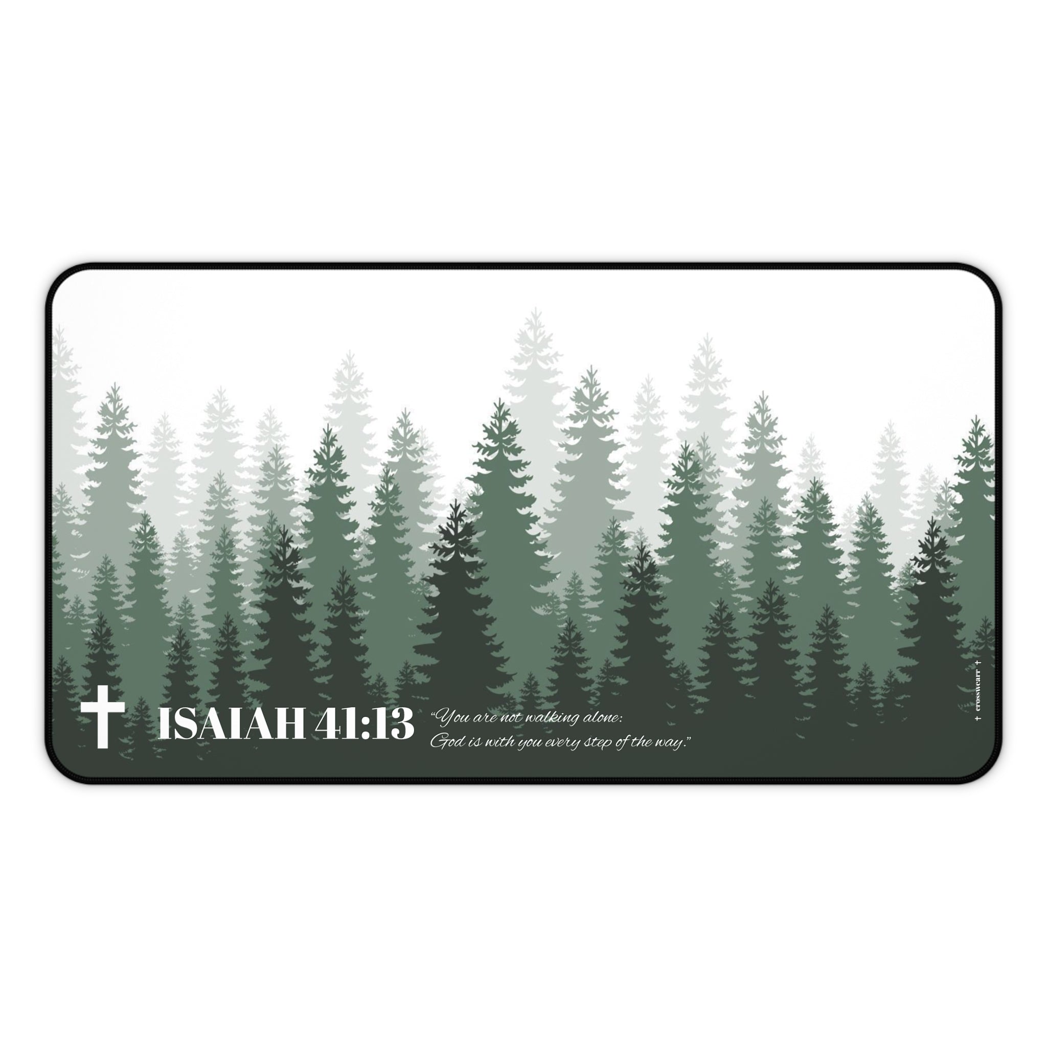 Isaiah 41:13 Forest Desk Mat