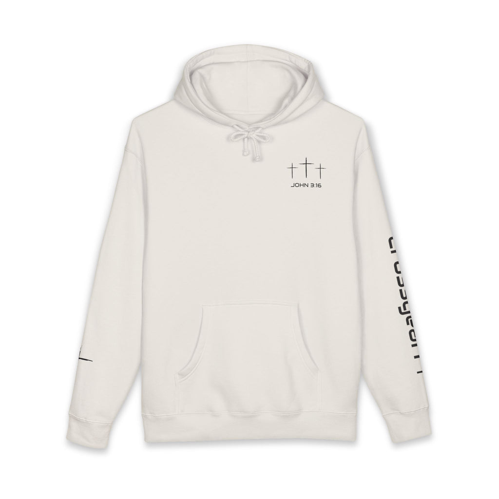 Trust in God Hoodie — Christian Cross Pullover (John 3:16)
