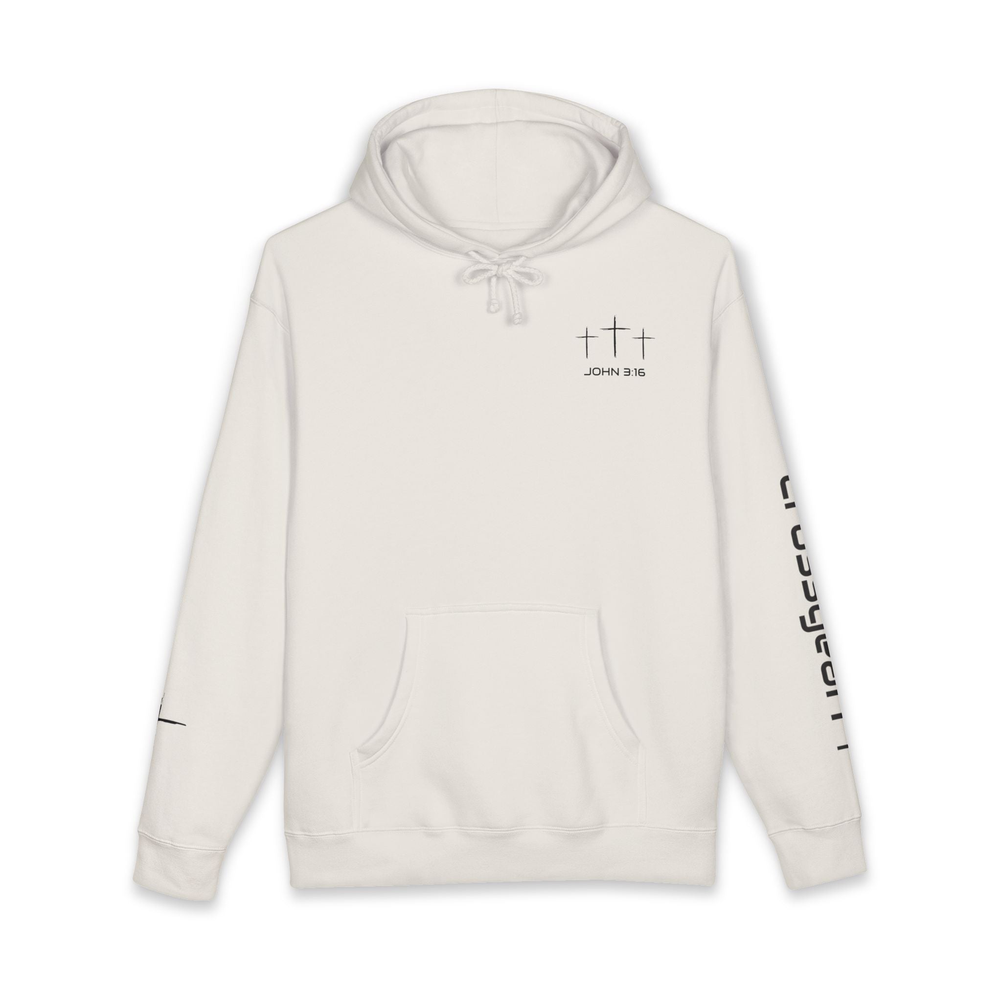 Trust in God Hoodie — Christian Cross Pullover (John 3:16)