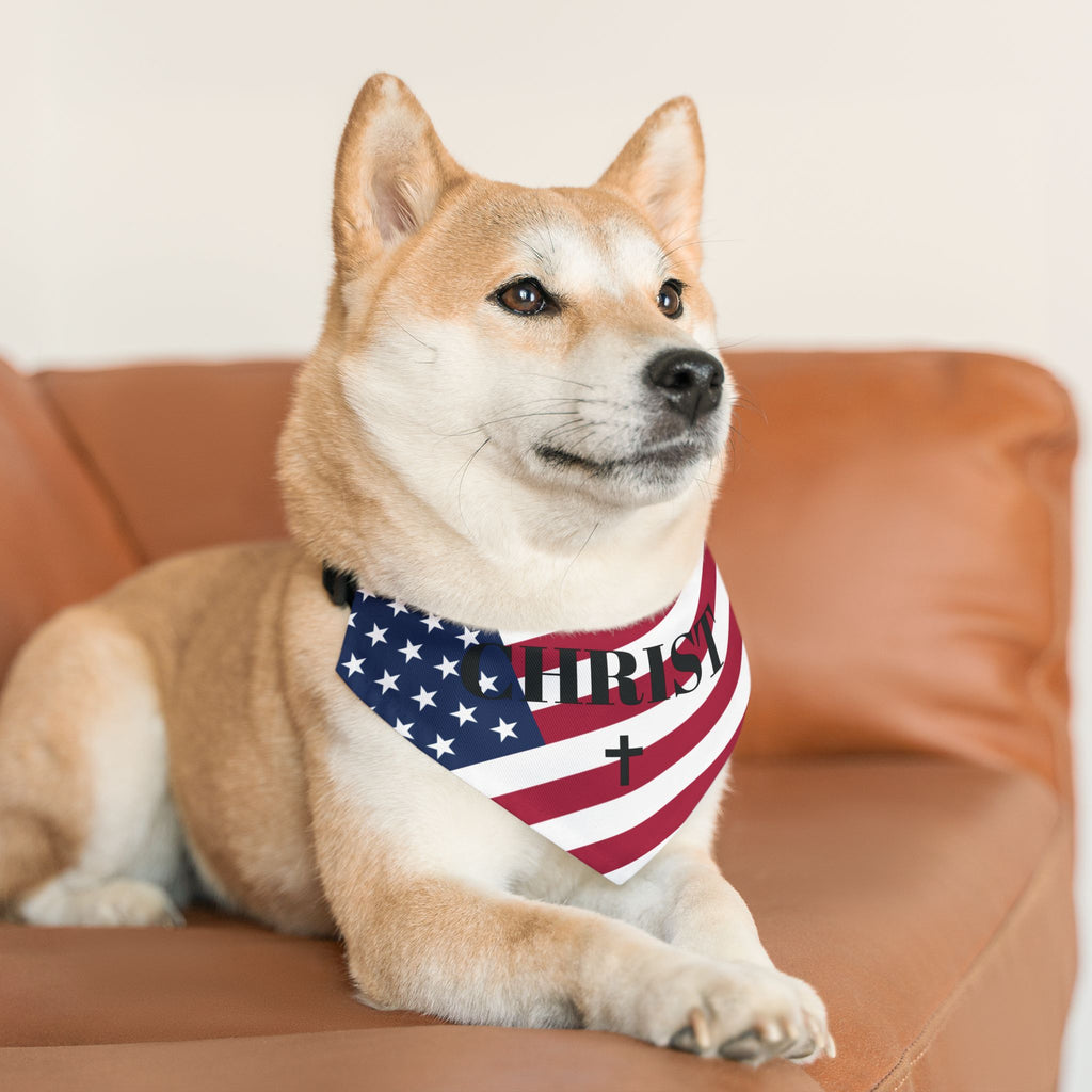 Patriotic Christian Pet Bandana Collar
