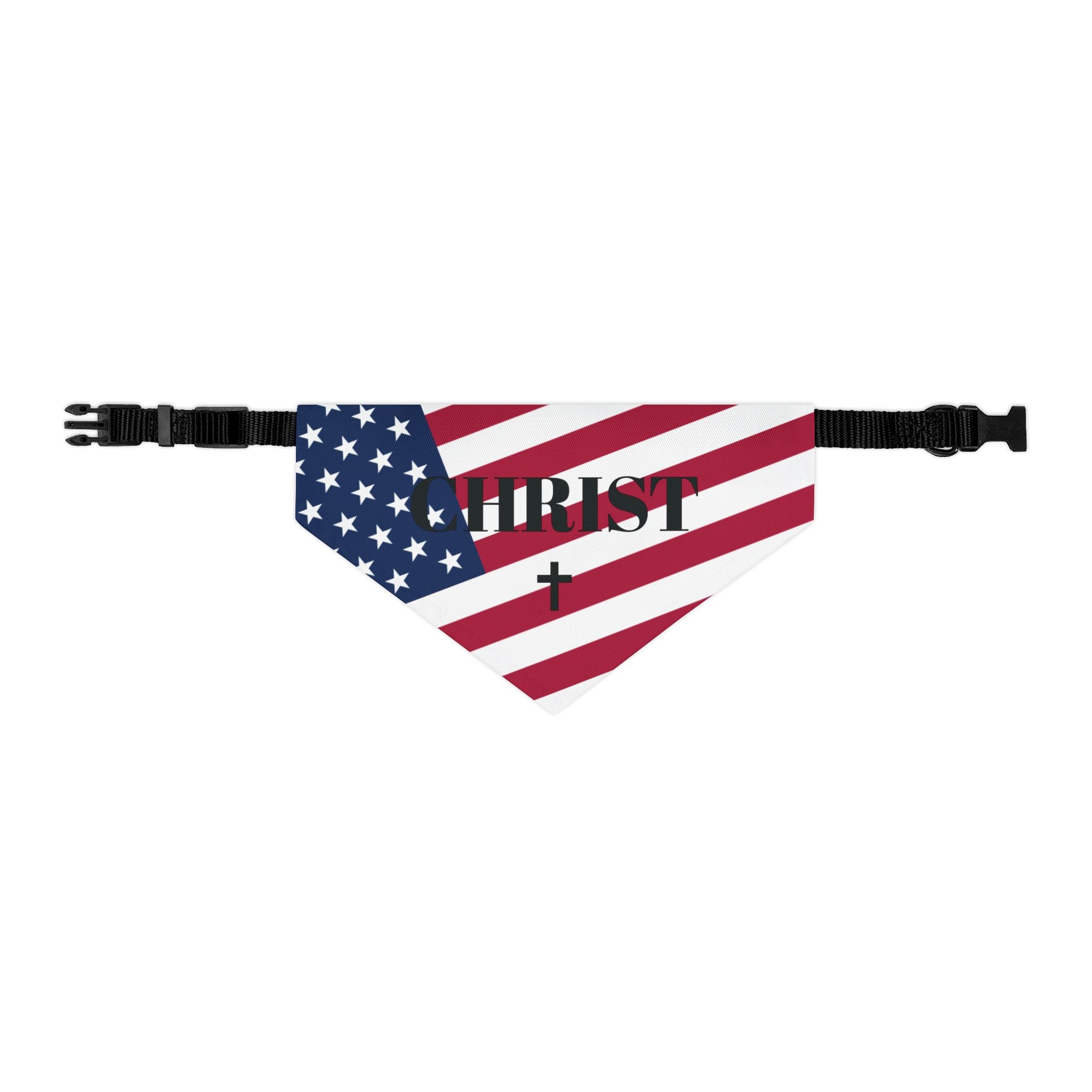 Patriotic Christian Pet Bandana Collar