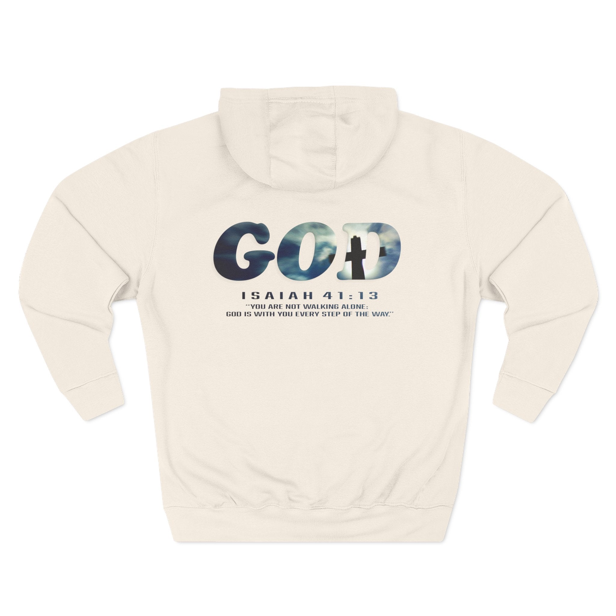 God Isaiah 41:13 Fleece Hoodie | WALK WITH HIM