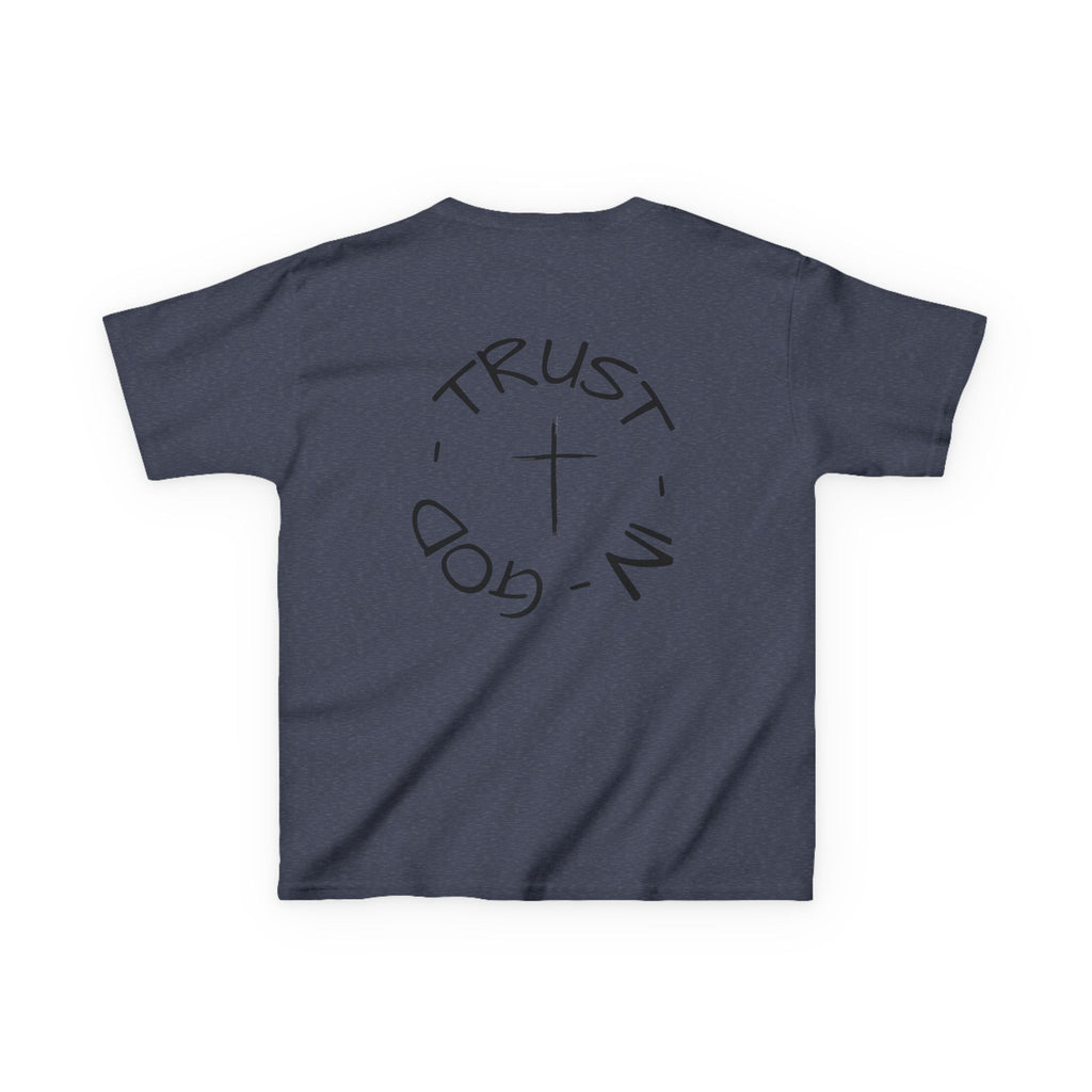 Kids Christian Faith T-Shirt — "Trust in God" Cross Tee