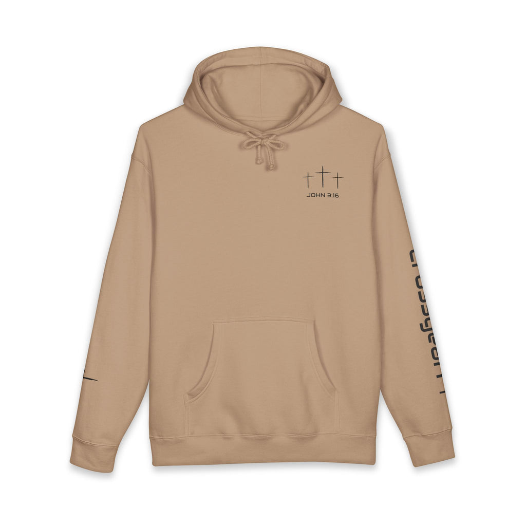 Trust in God Hoodie — Christian Cross Pullover (John 3:16)